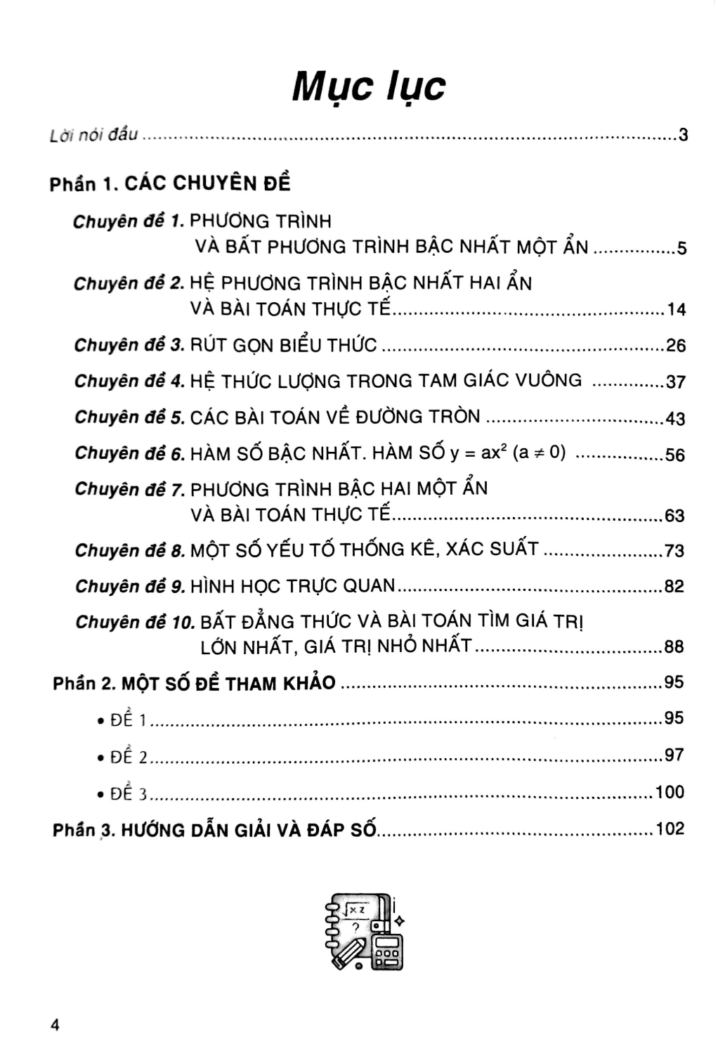 HƯỚNG DẪN ÔN THI VÀO LỚP 10 MÔN TOÁN (Biên soạn theo chương trình GDPT mới - Dùng cho các bộ SGK hiện hành)